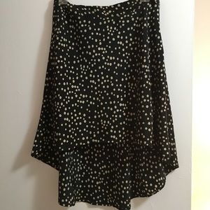 Polka dot high low skirt